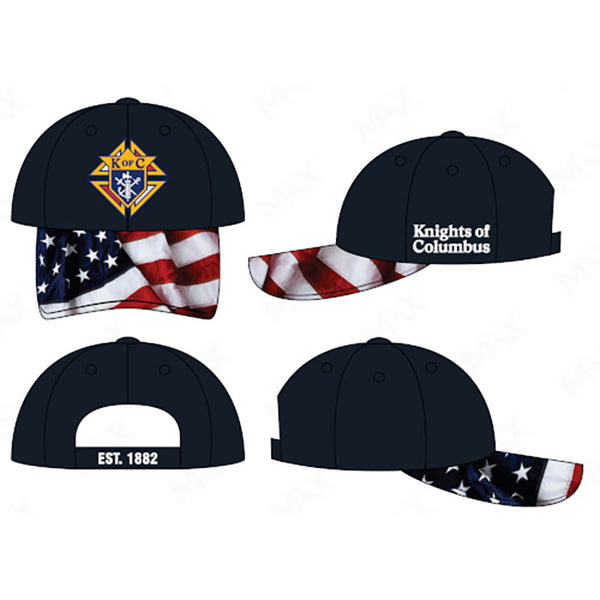 Original Mid-Profile, Structured USA Flag Cap - Knights Gear USA