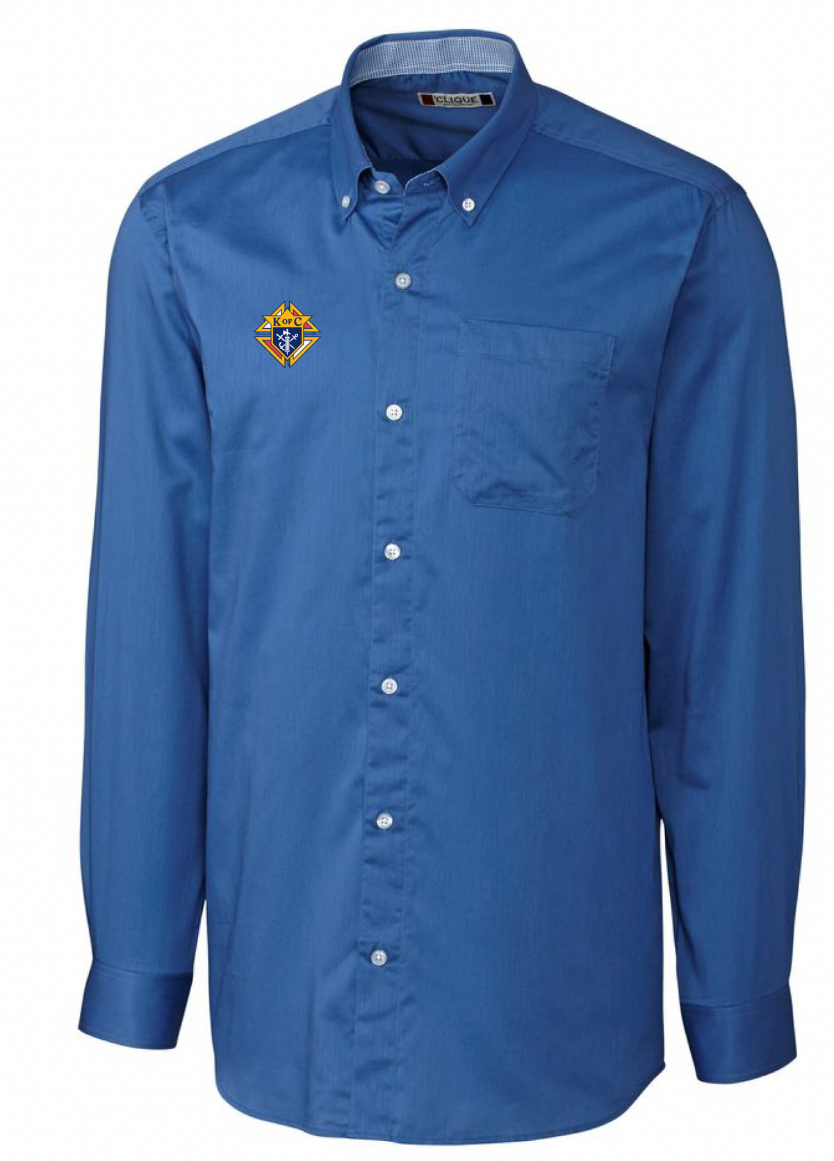 Men&#39;s Bergen Stain Resistant Twill Button-Down Shirt-4C Emblem- FINAL SALE