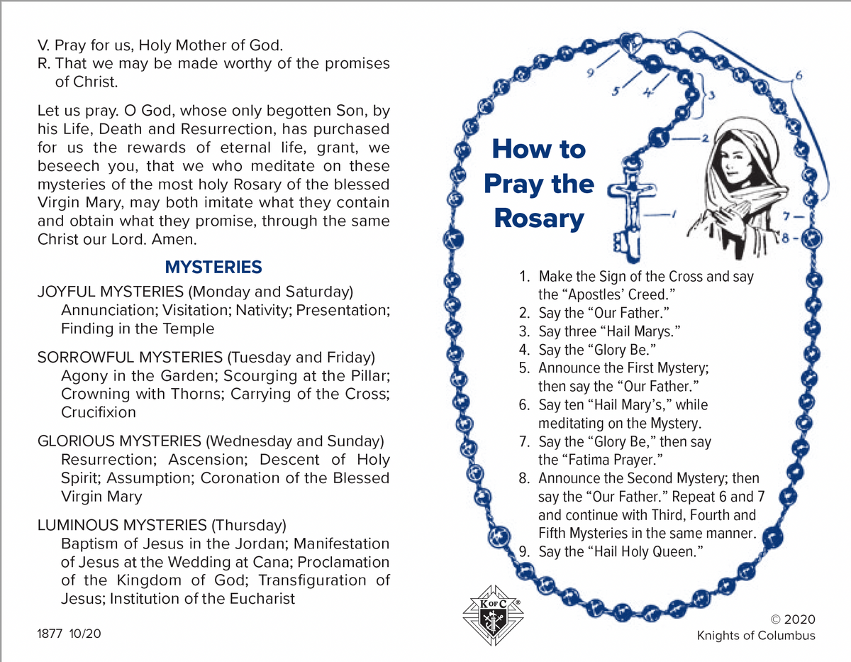 How to Pray the Rosary - Packet of 100