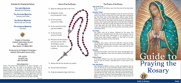 A Guide to Praying the Rosary Packet of 100 Knights Gear USA