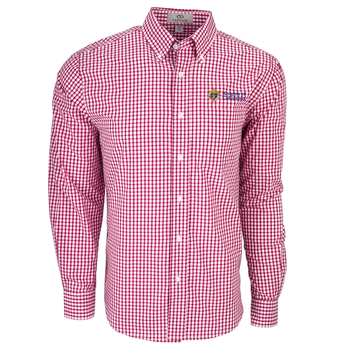 Easy-Care Gingham Check Button-Down Shirt