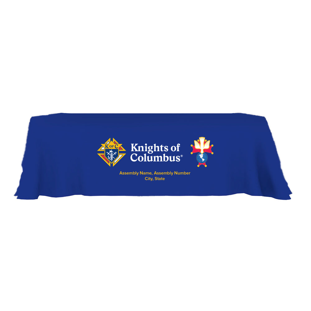 Custom NAVY Tablecloth for 8&#39; Table - Assembly/4th Degree