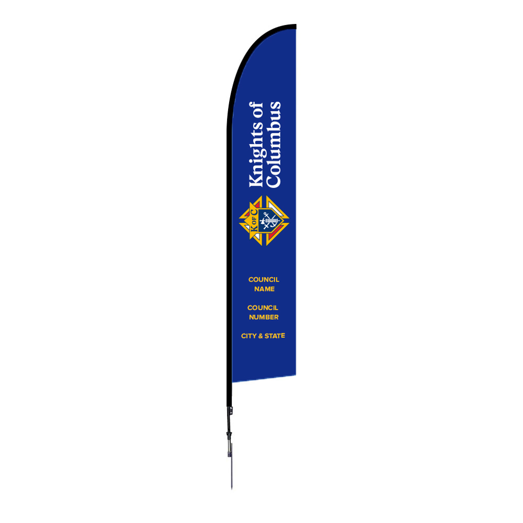 Custom Council 14 foot Feather Flag Package
