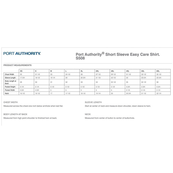 Port Authority Short Sleeve Easy Care Shirt Knights Gear USA