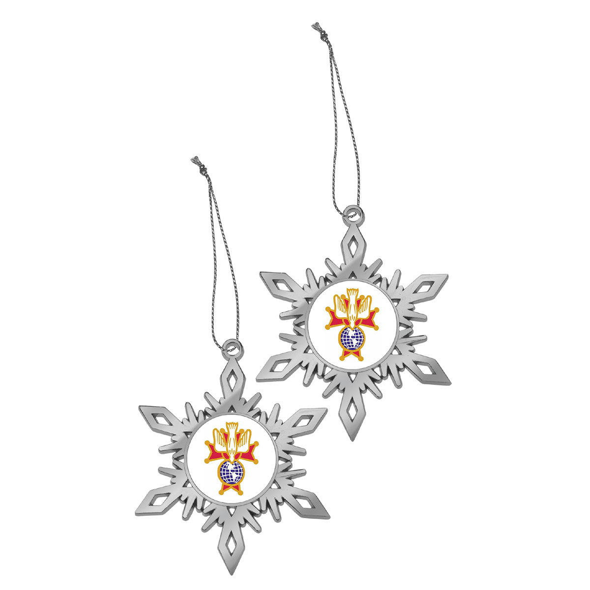 Nickel Snowflake Double-Sided Ornament - 4th Degree - FINAL SALE