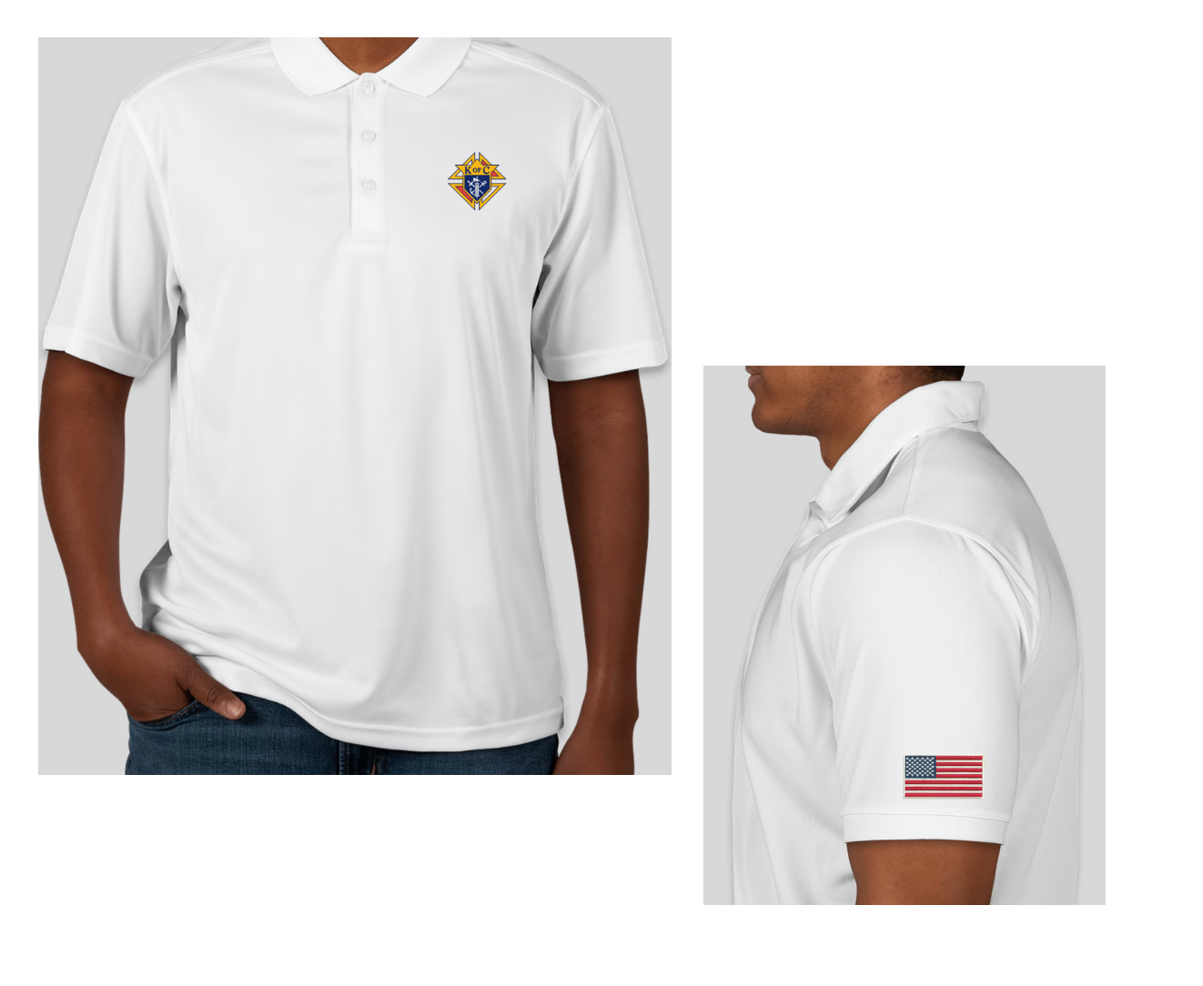 LIMITED EDITION! Clique Spin Polo - Full Color Emblem + USA Flag