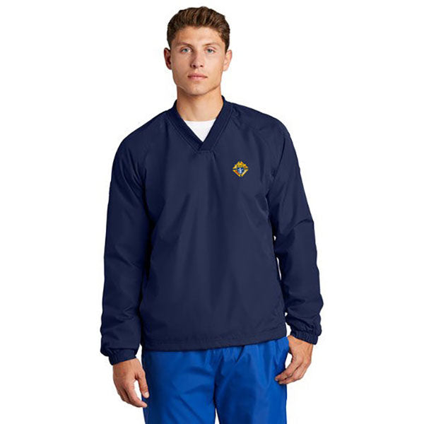 Sport-Tek V-Neck Raglan Wind Shirt Navy Knights Gear USA