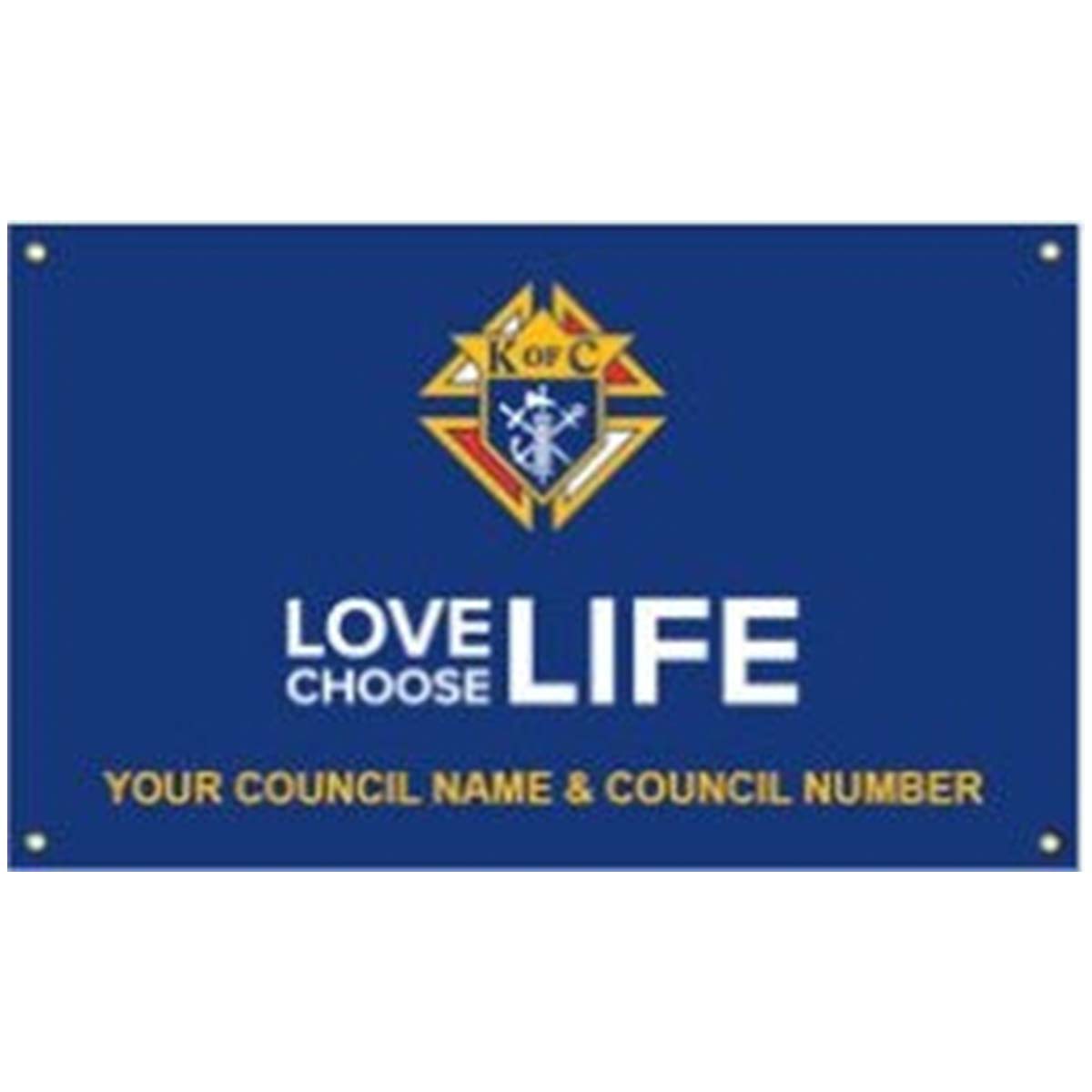3&#39; x 6&#39; Choose Life Banner - Custom Council