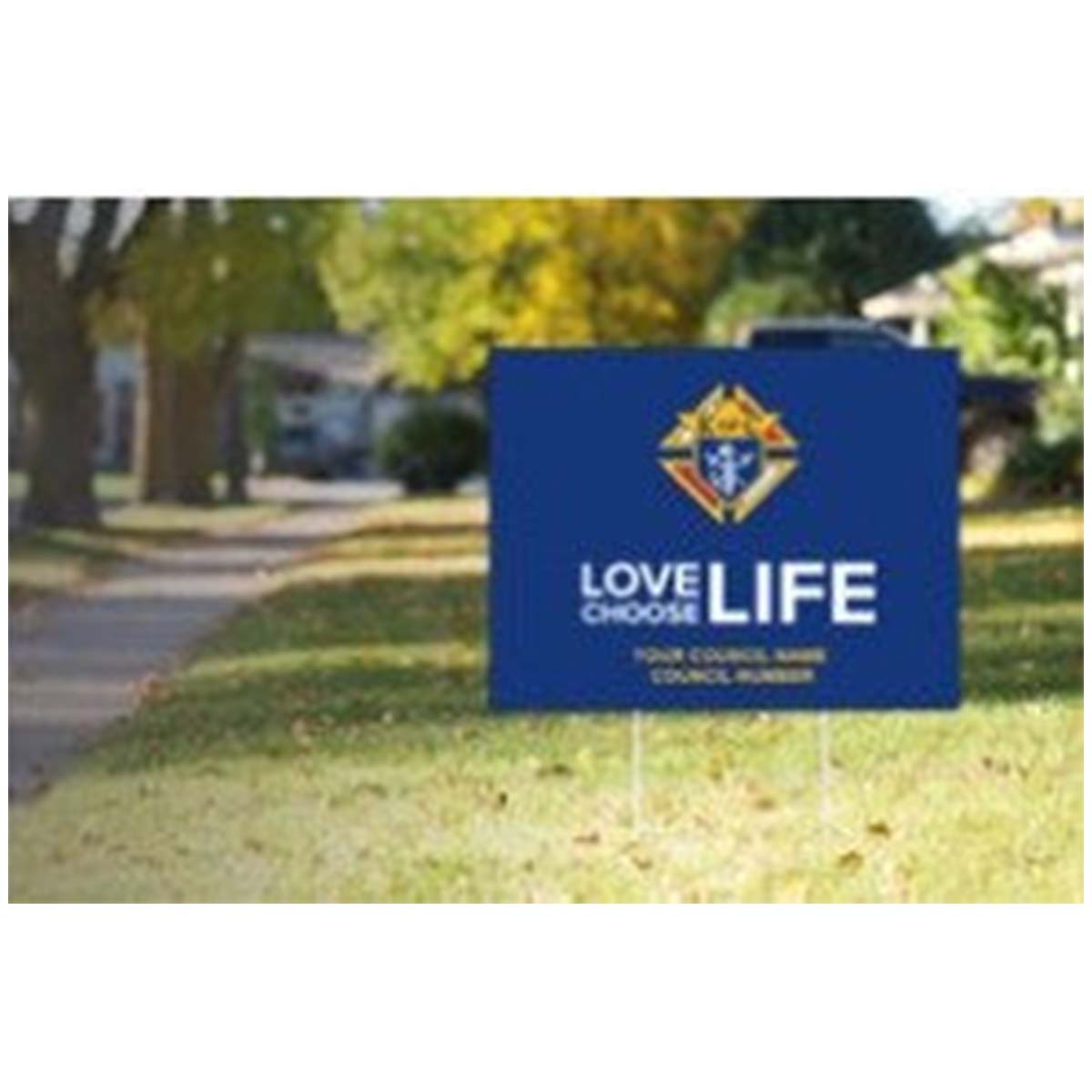 10-Pack Choose Life Yard Sign + Stakes - Custom Council
