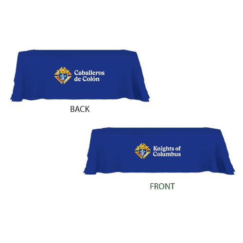 Bi-Lingual NAVY Tablecloth for 6&#39; and 8&#39; Tables