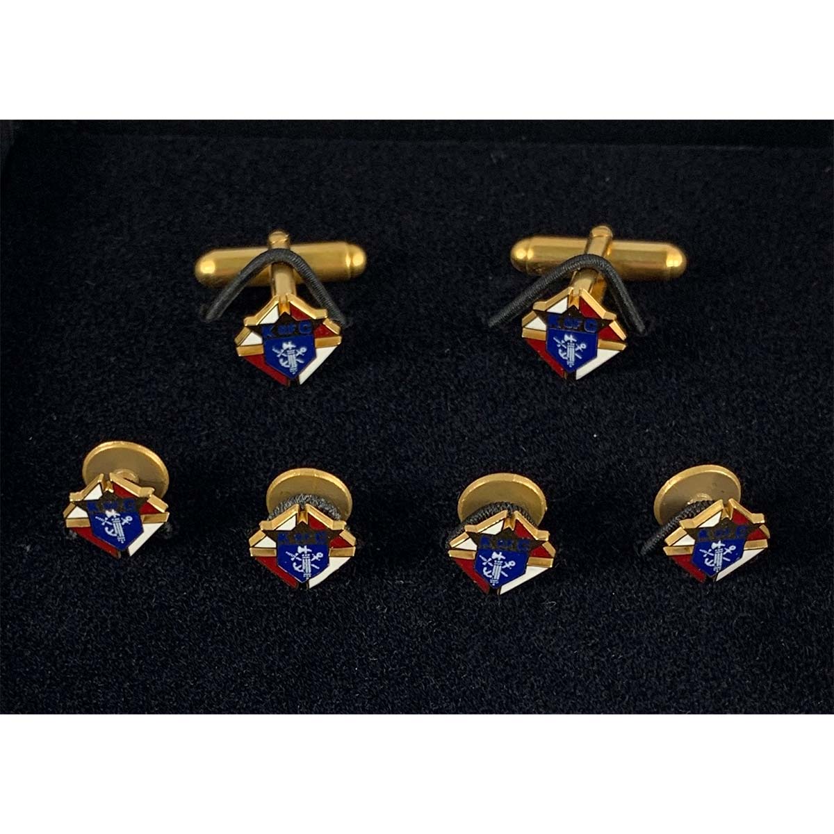 3rd Degree Cufflinks and Studs Gold Plated