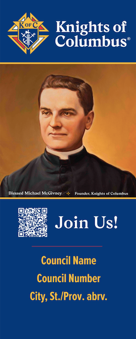 24 X 36 Father McGivney Join Us! Banner - Custom Council