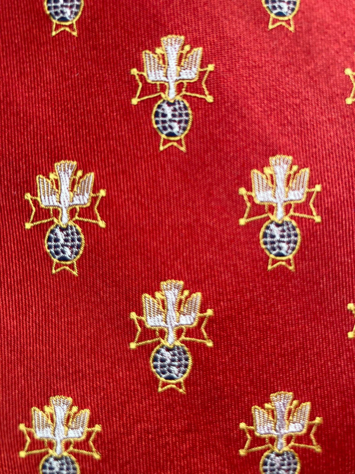 Red Tie with 4th Degree Logo Step-n-Repeat- Regular and Long