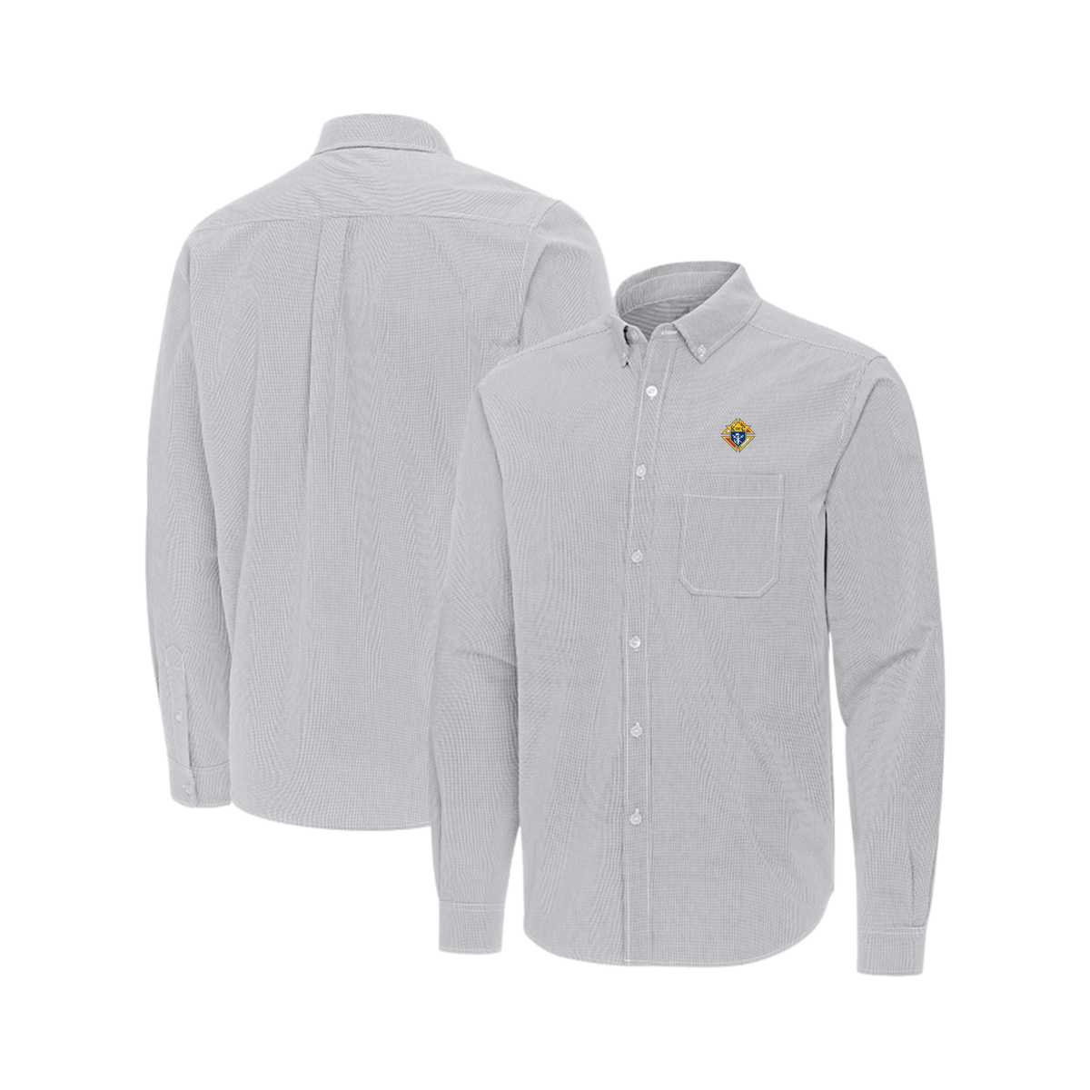 Antigua Micro Check Button Down Shirt