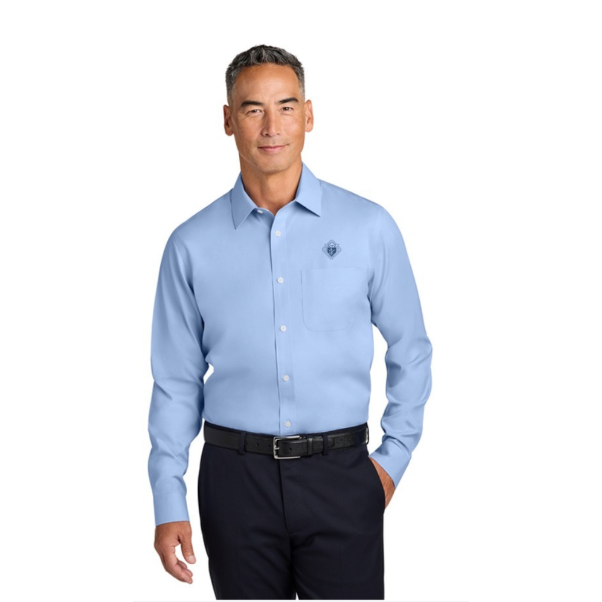 Knights of Columbus Brooks Bros. Pinpoint Spread Collar Dress Shirt Light Blue / 2x-Large