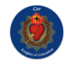 KofC Cor Stickers - 2" and 3" - pack of 25