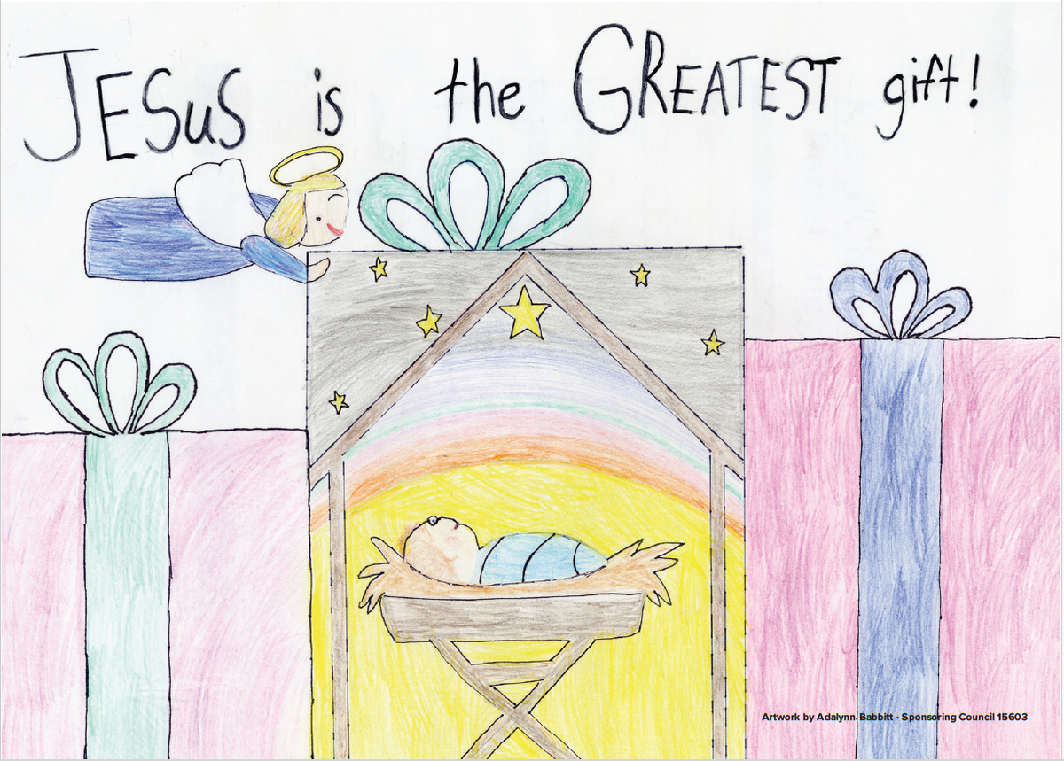 2025 Keep Christ in Christmas Illustrated Christmas Cards (Set of 25)