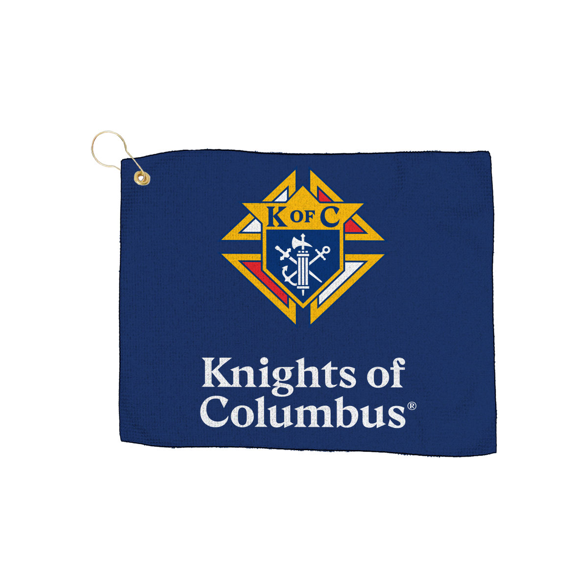 KofC Waffle Weave Golf Towel