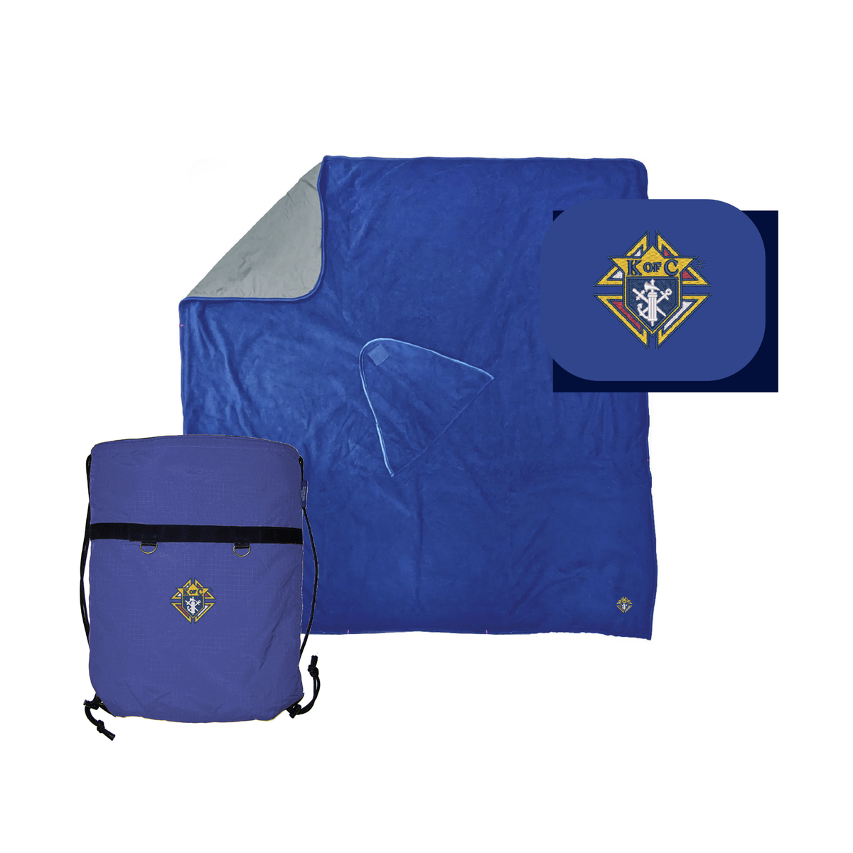 4 In 1 Poncho, Backpack, Blanket, Cushion
