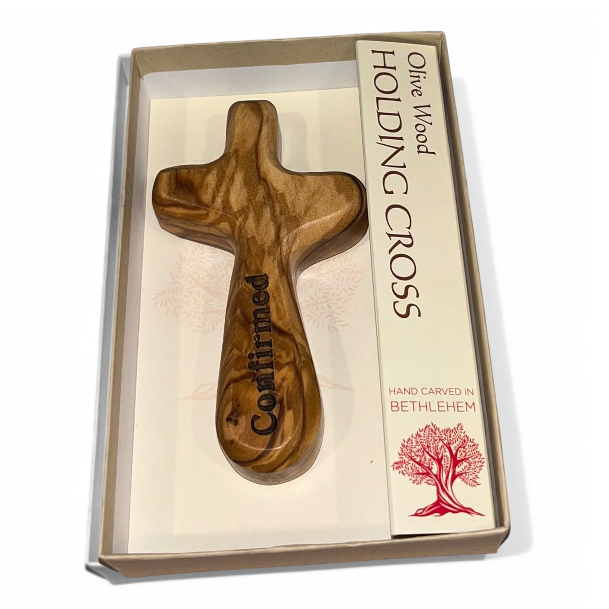 CONFIRMATION - Olive Wood Holding Cross