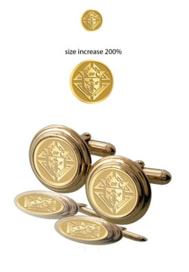 3rd Degree Gold-Plated Die-Struck Cufflinks