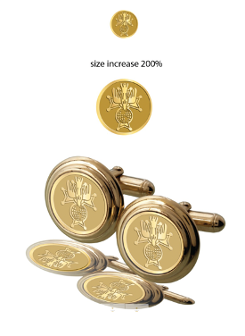 4th Degree Gold-Plated Die-Struck Cufflinks