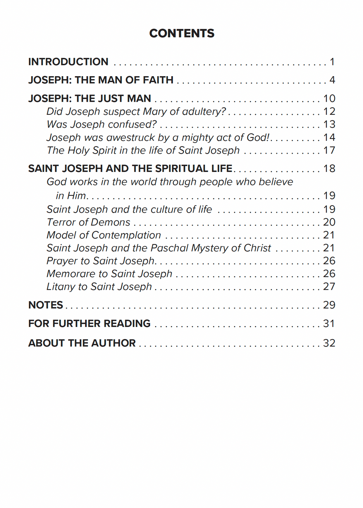 Saint Joseph: Our Father in Faith Booklet
