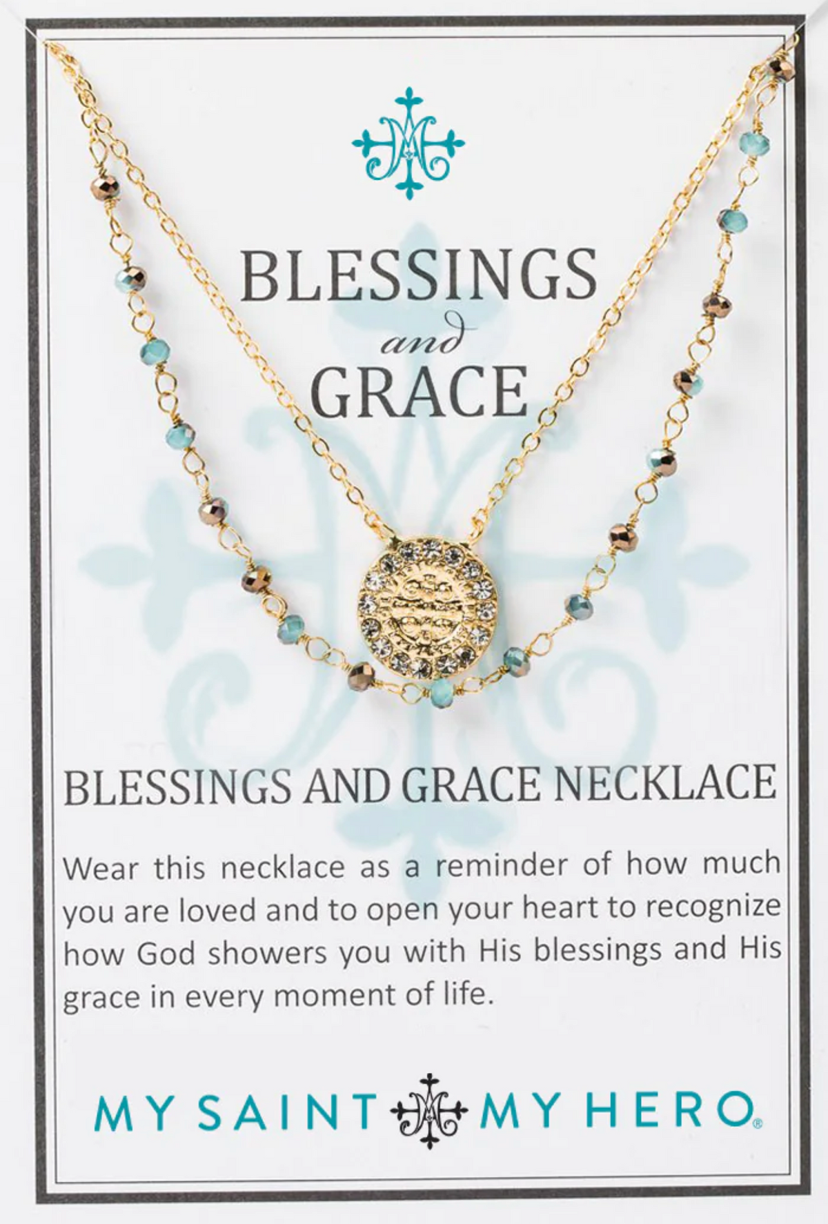 My Saint My Hero Blessings and Grace Necklace