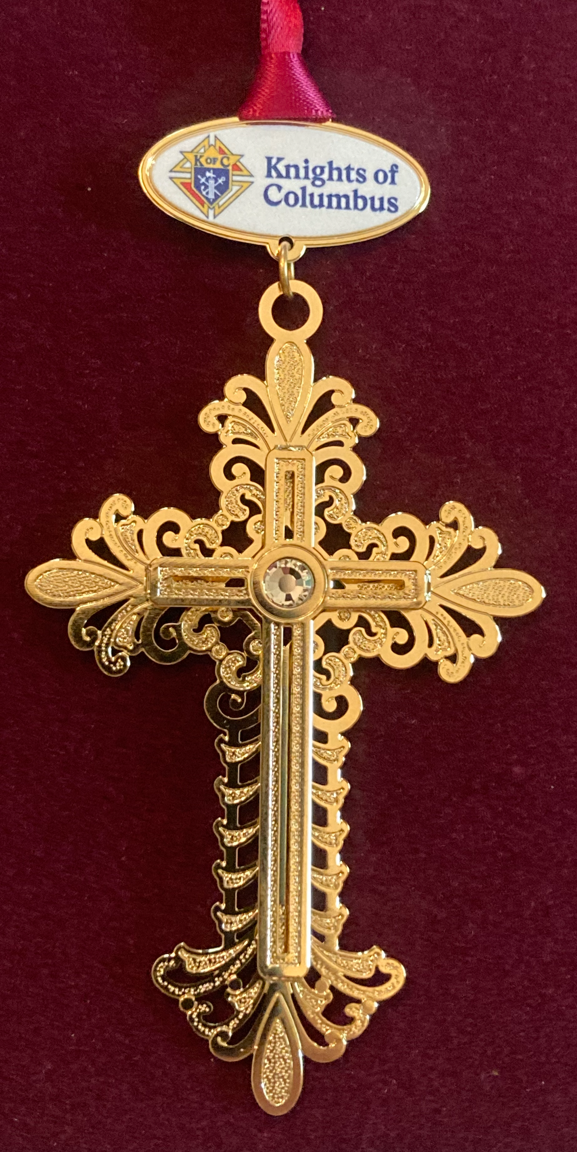 Gold Cross Ornament