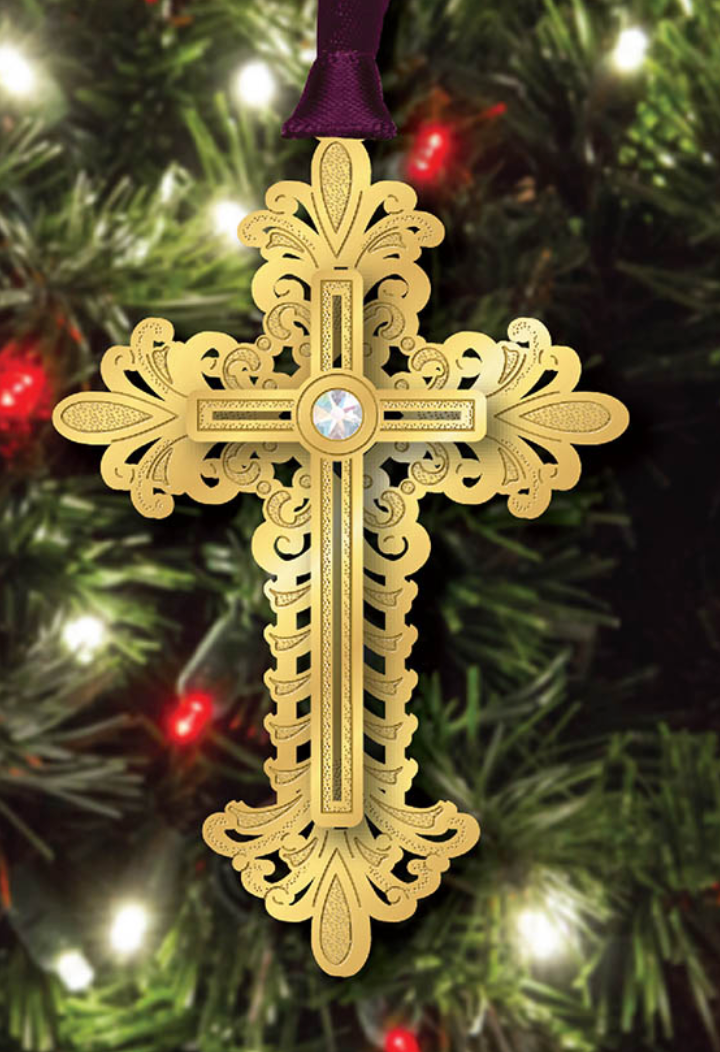 Gold Cross Ornament