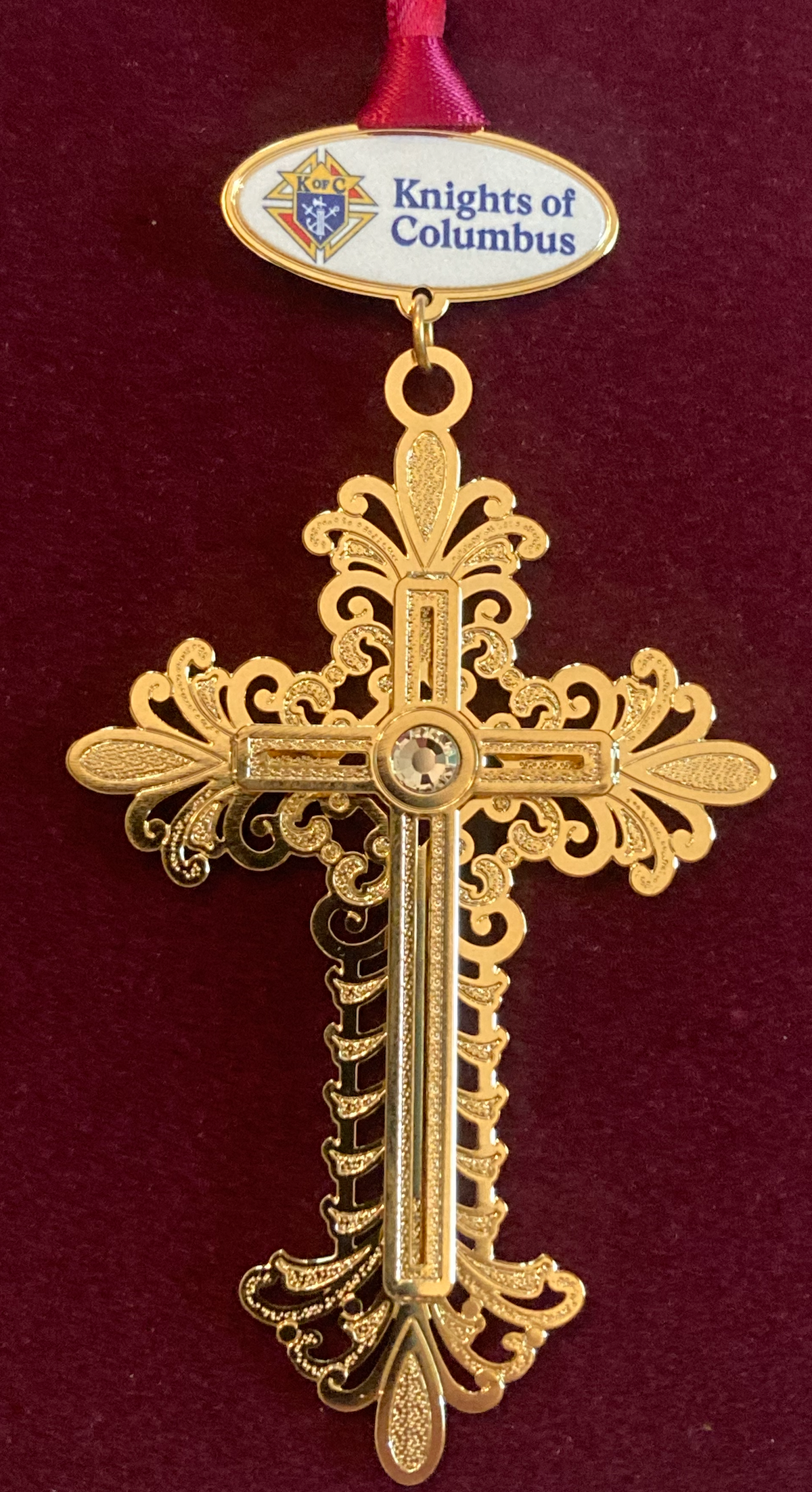 Gold Cross Ornament