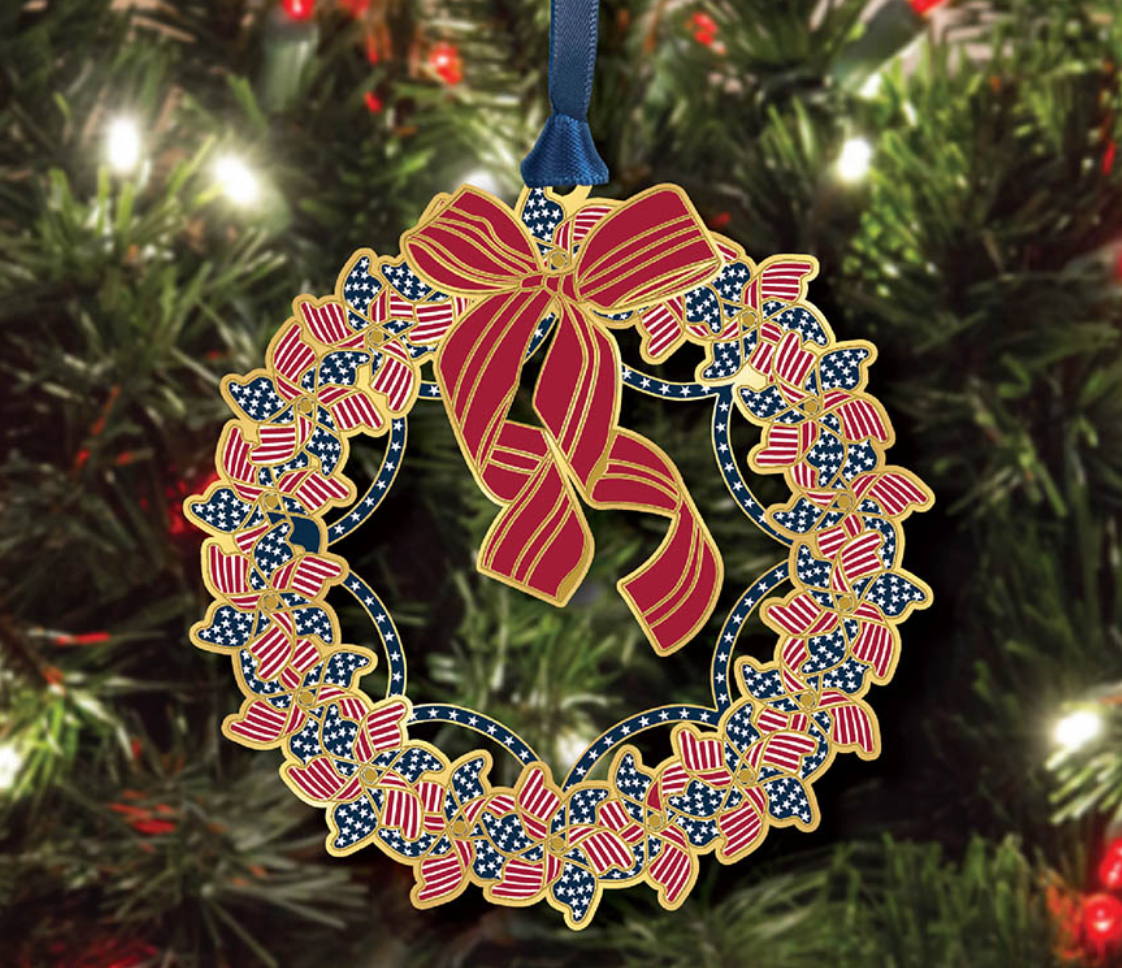 Patriotic Wreath Ornament