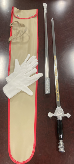 Fourth Degree Ceremonial Sword Kit - Sword, Case &amp; Gloves