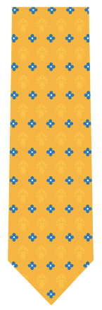 Gold Tie with 4th Degree Tonal Emblem/Blue Cross