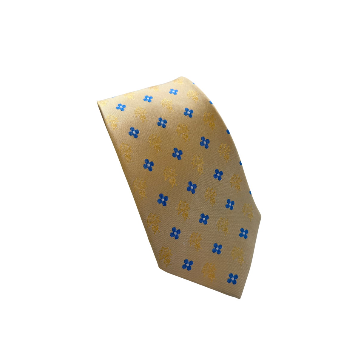 Gold Tie with 4th Degree Tonal Emblem/Blue Cross