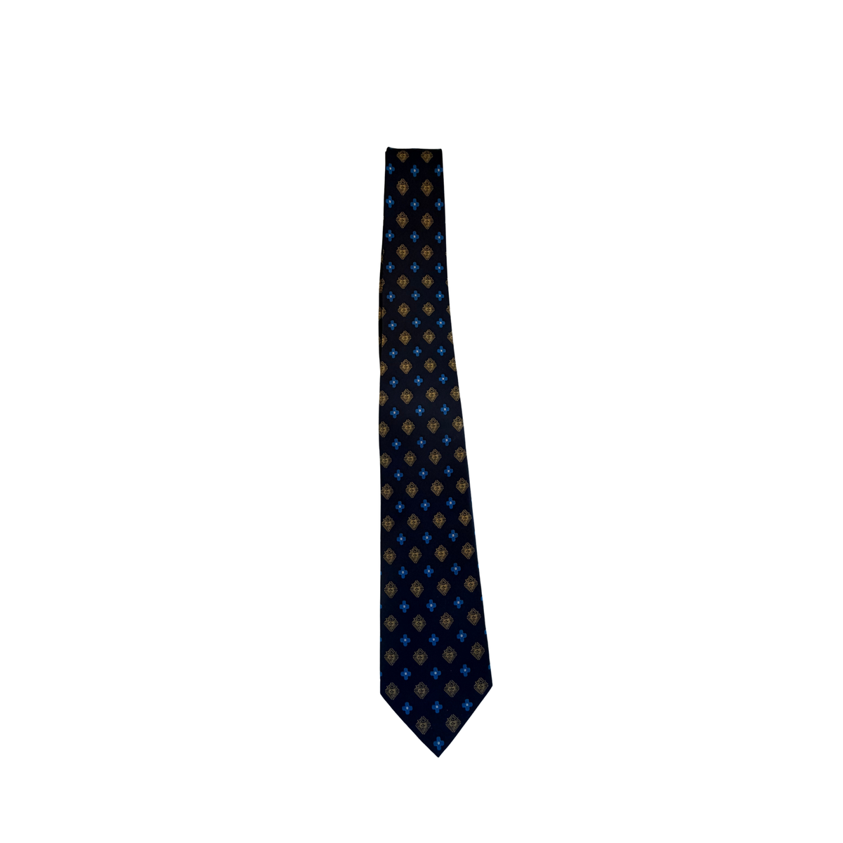 Navy Blue Tie with Emblem/Blue Cross