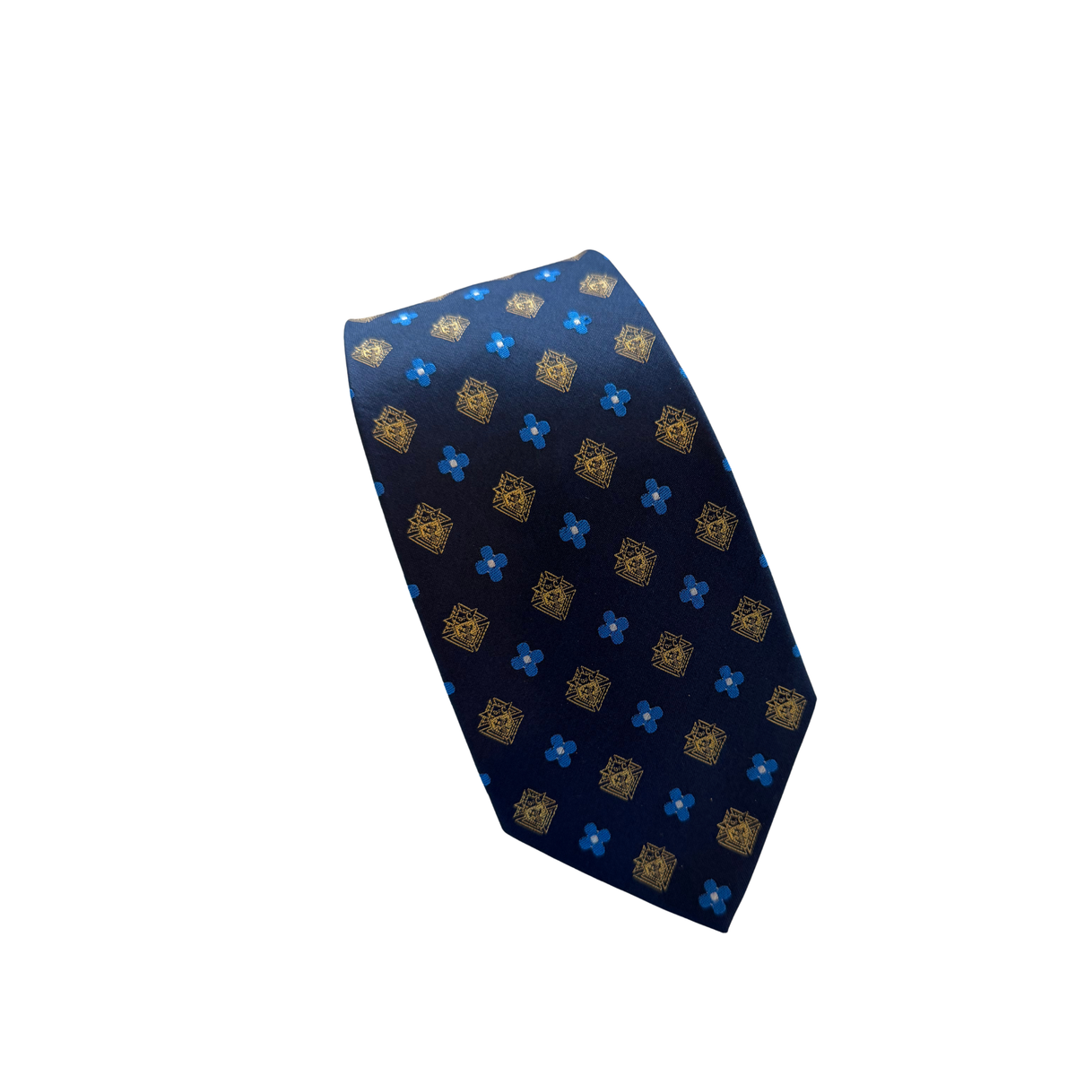 Navy Blue Tie with Emblem/Blue Cross