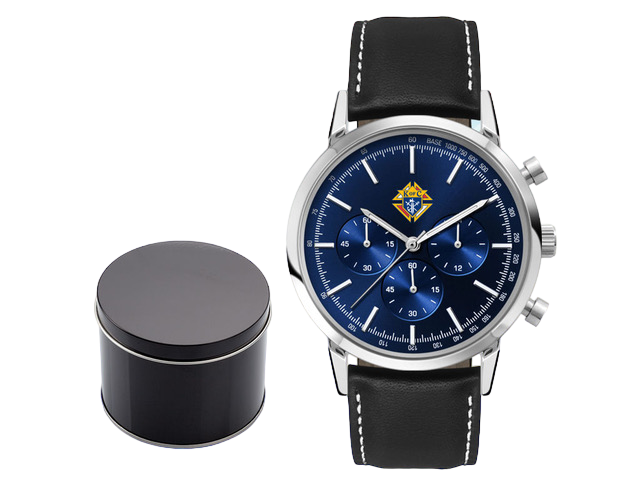 Knights Of Columbus Men's Leather Band Watch