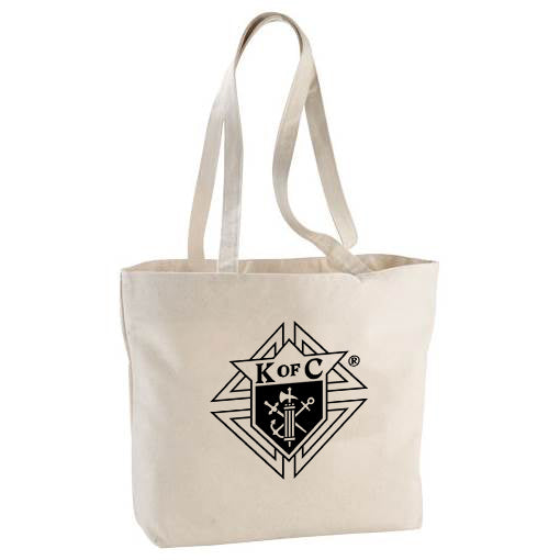 Zippered 12oz Cotton Canvas Shopper Tote