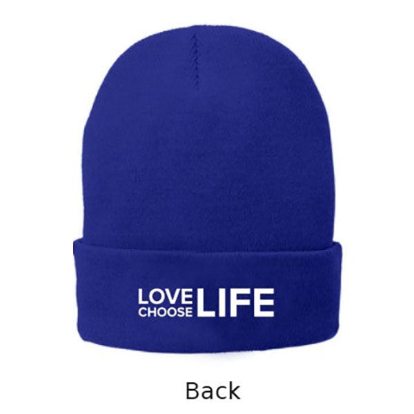 Bonnet en tricot Love Life Choose Life