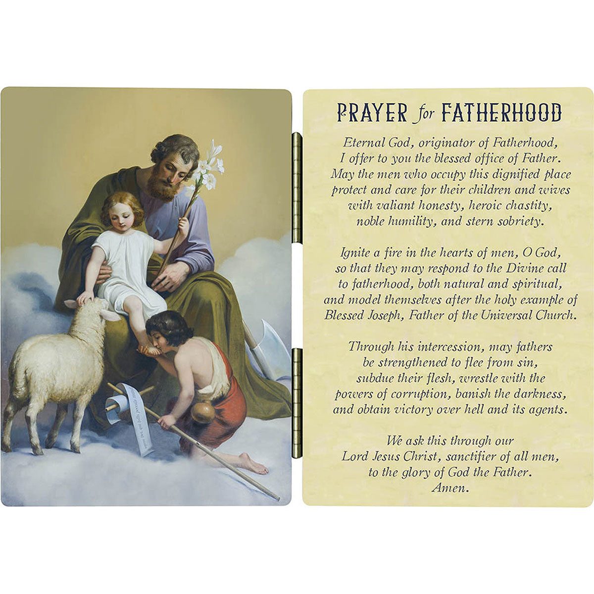 St. Joseph Prayer for Fatherhood Diptych