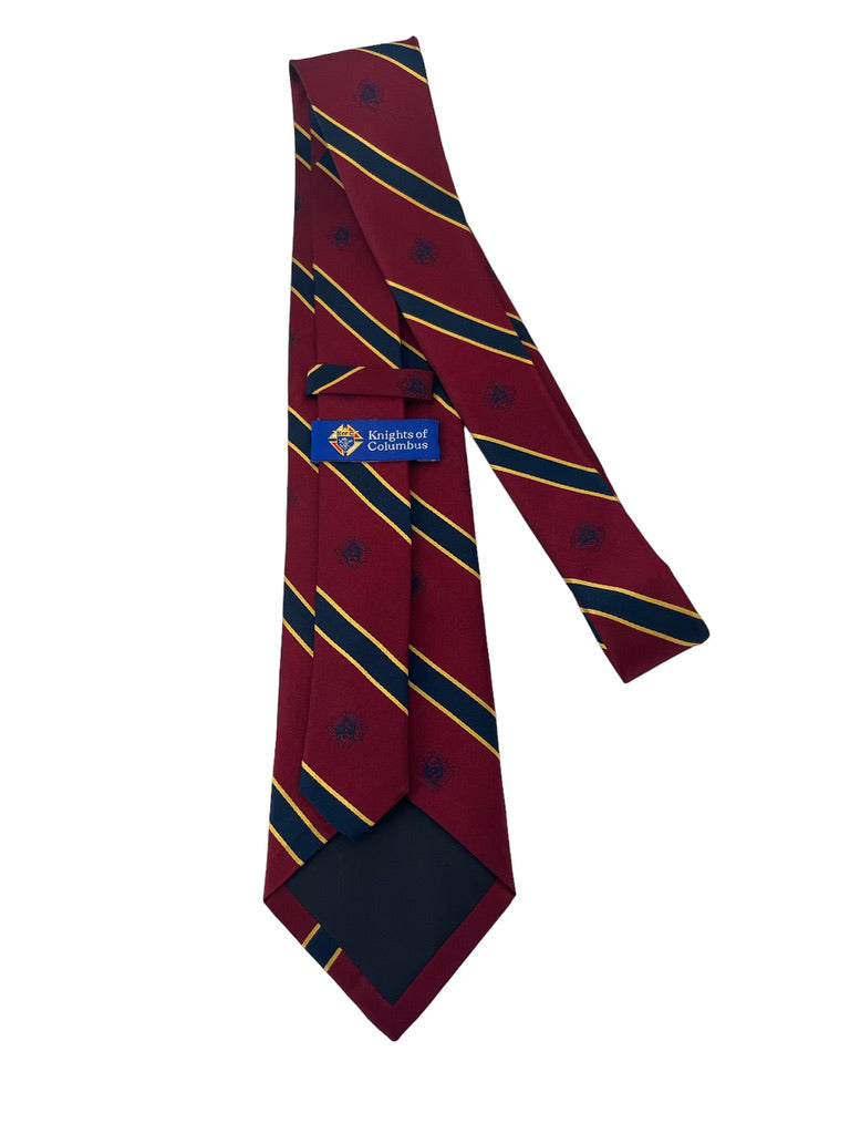 Dark Red / Navy Emblem Tie - Regular and Long