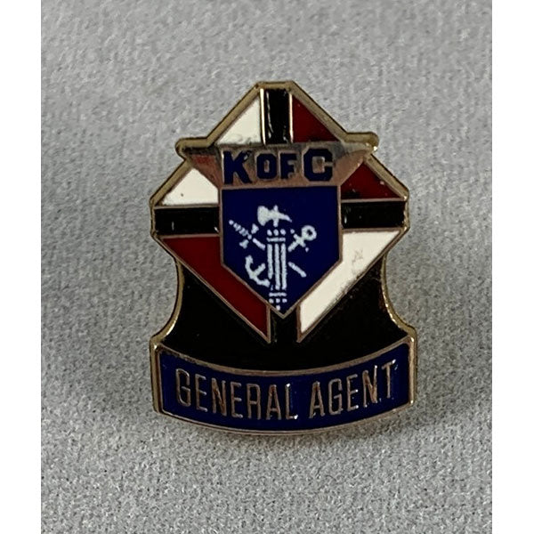 General Agent Lapel Pin Gold Plated Knights Gear USA