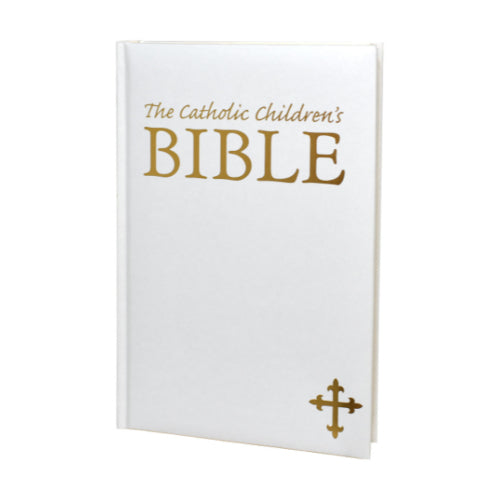 Catholic Children&#39;s Bible White Gift Edition-KofC Logo