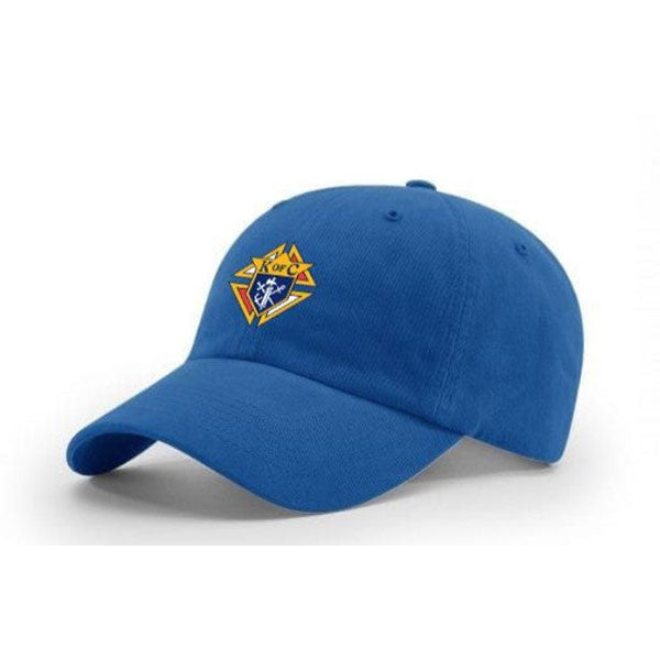 Garment Washed Twill Hats - KofC Emblem