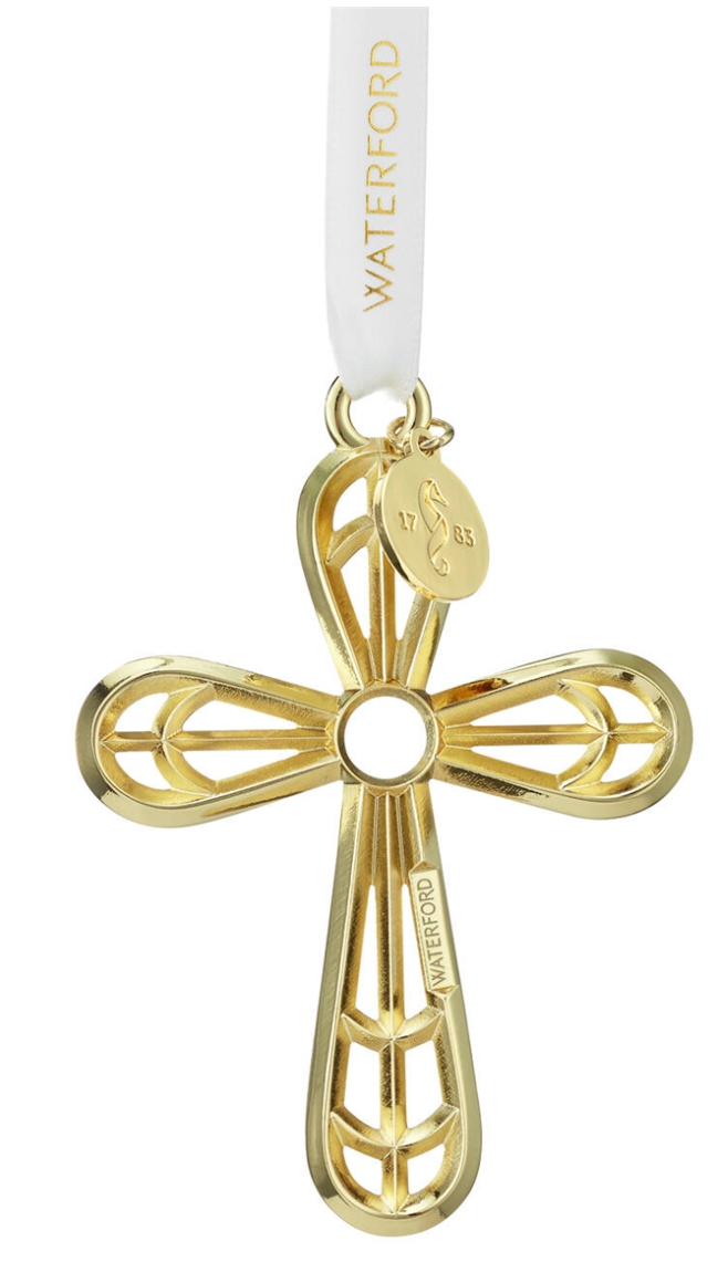 Waterford Golden Cross Ornament