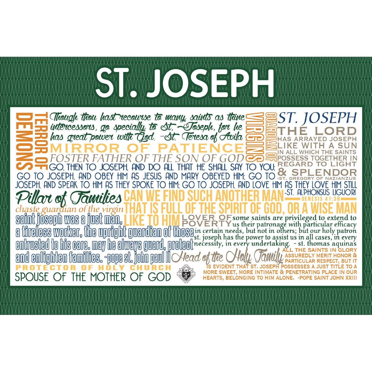 Saint Joseph Note Card and Envelope Bundles - Knights Gear USA