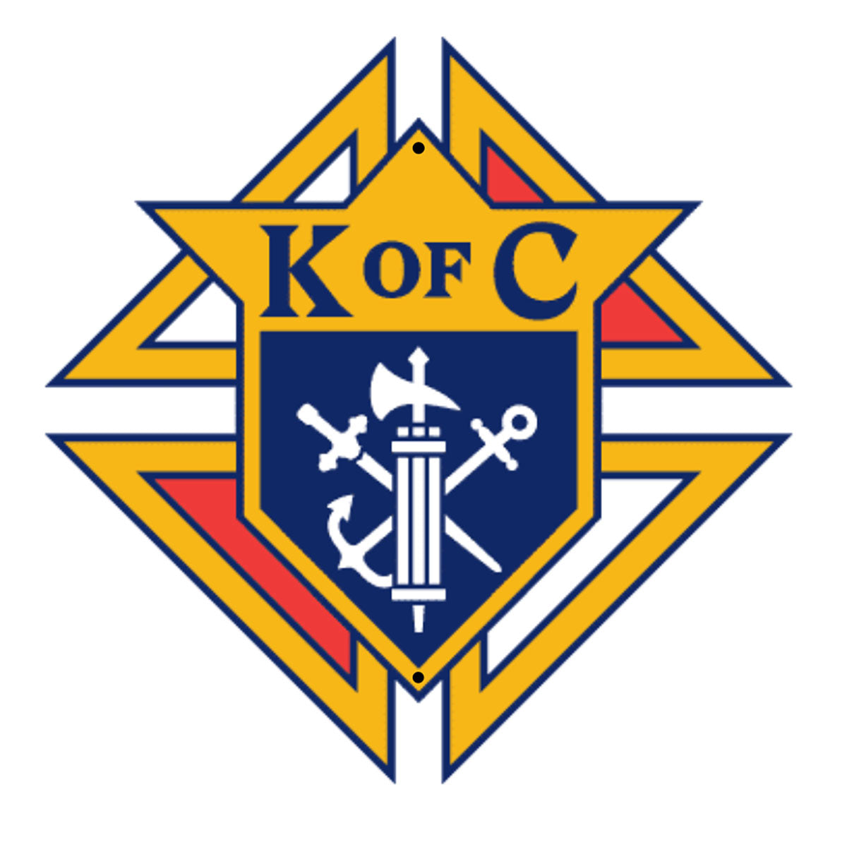 Letrero para interiores y exteriores de KofC - Emblema de la Orden
