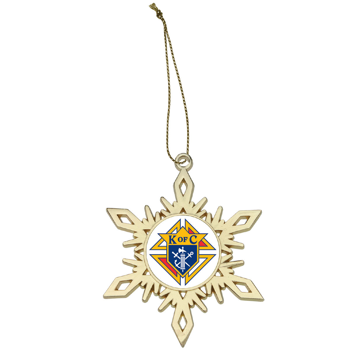 Gold Snowflake Ornament - Emblem