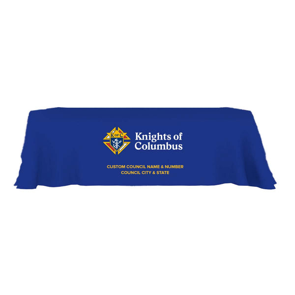 Custom NAVY Tablecloth for 8' Table - KofC or Caballeros de Colon ...